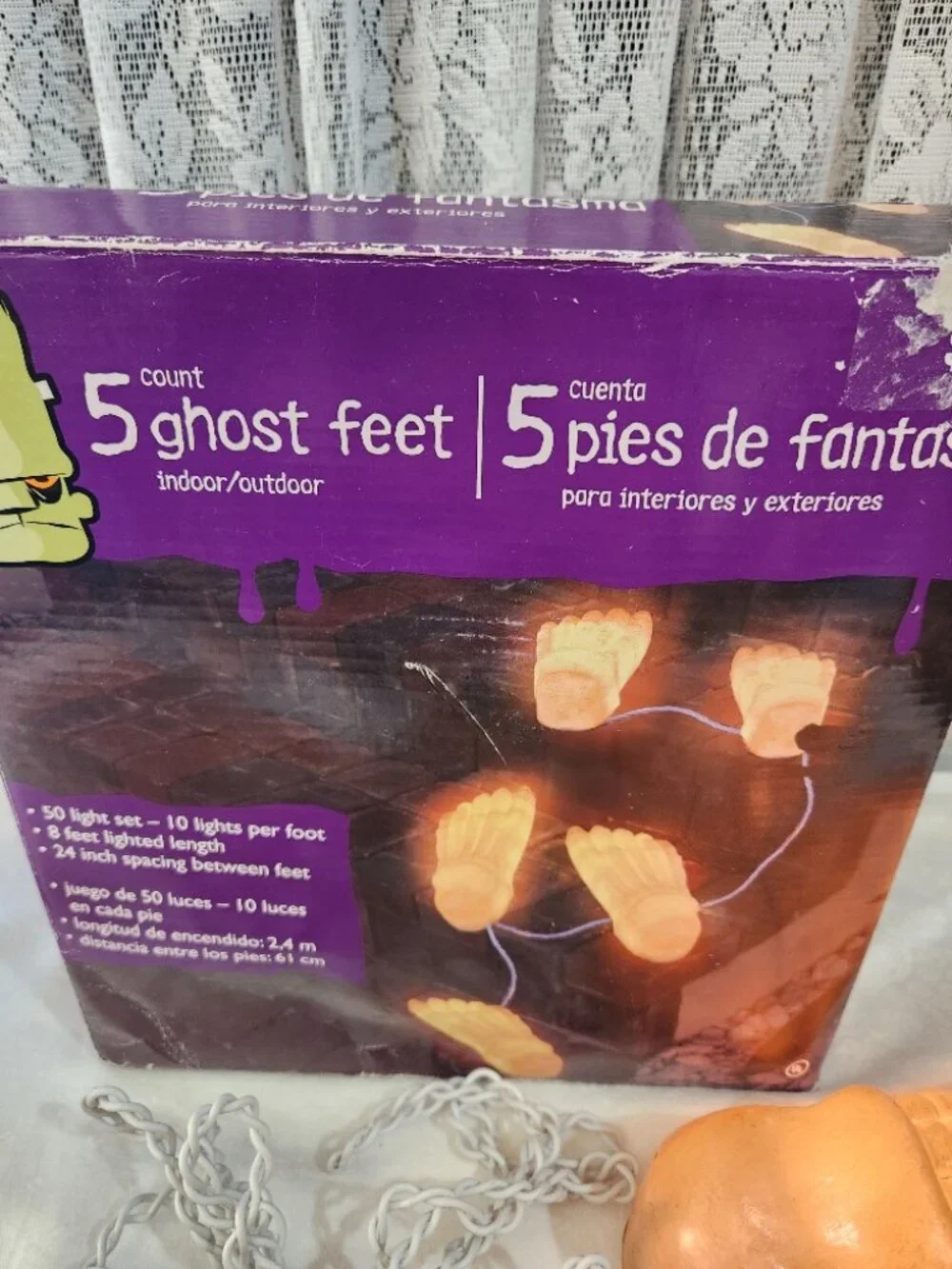 Halloween 5 count Life Size Blow Mold Ghost Feet